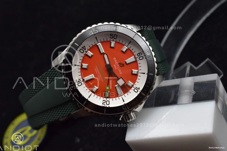 Best on FashionForward Orange A 1164 SS SuperOcean BLSF Dial Strap Rubber Automatic Green 1:1 42 Edition 0504